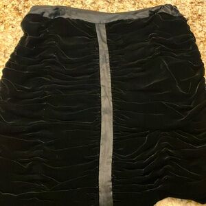 Black velvet ruched velvet skirt size 14 by INC